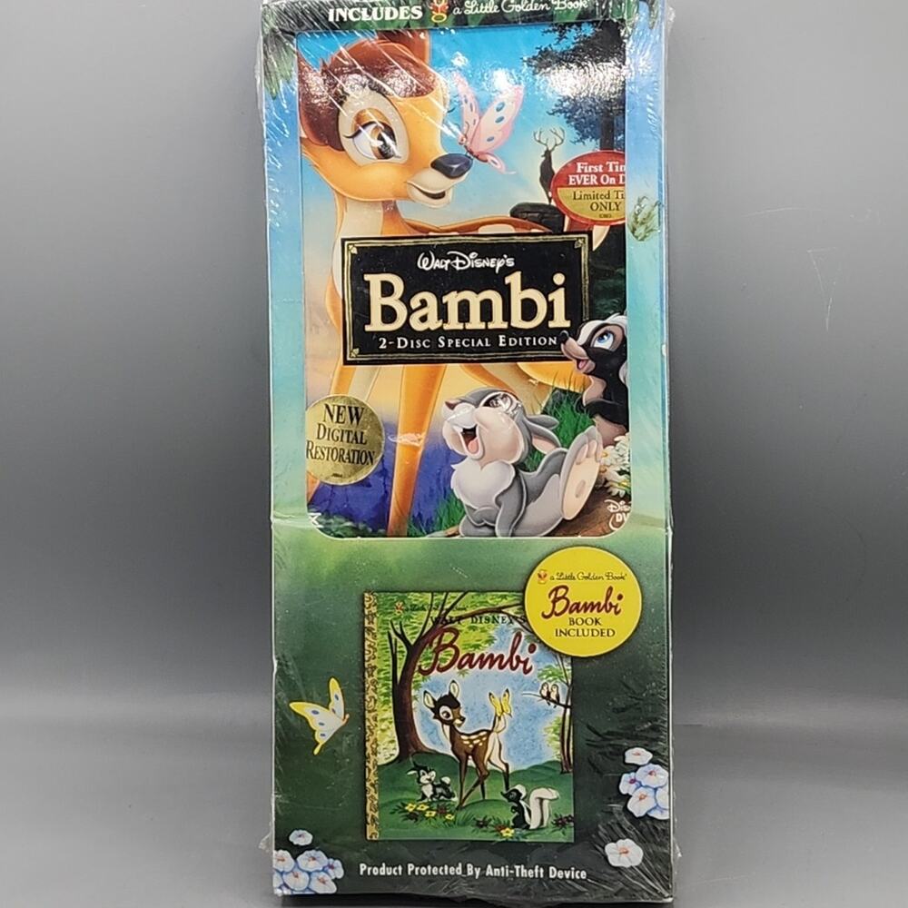 Walt Disney Bambi, 2-Disk Special Edition DVD With Book Rare New Sealed